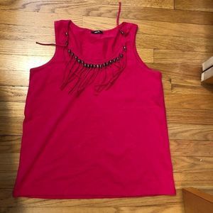 Mark tassel collar tank top